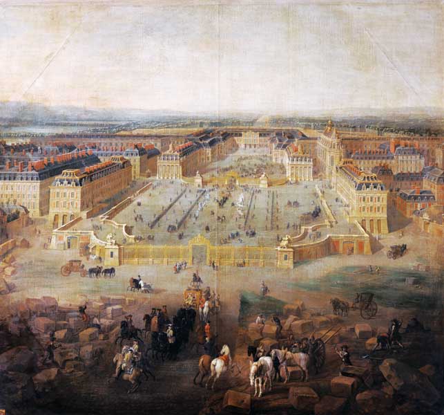 The Chateau de Versailles and the Place d'Armes von Pierre-Denis Martin