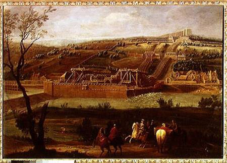 View of the Marly Machine and the Aqueduct at Louveciennes von Pierre-Denis Martin