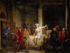 Jeanne d'Arc im Gefängnis in Rouen 1819