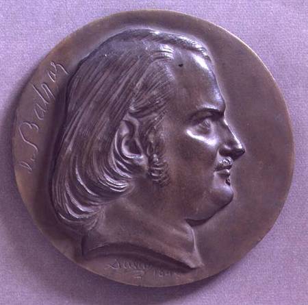 Portrait medallion of the French novelist Honore de Balzac (1799-1850) von Pierre Jean David d'Angers