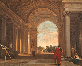 Inneres einer Kirche in Rom von Pierre Lemaire-Poussin