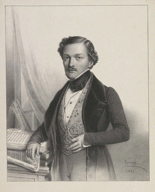Porträt von Sänger Gilbert-Louis Duprez (1806-1896) von Pierre Roch Vigneron