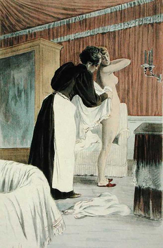 Die Waschwanne aus La Femme a Paris von Octave Uzanne, gestochen von F. Masse, 1894 von Pierre Vidal