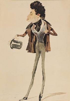 Caricature of Alexander Dumas Pere (1802-70)