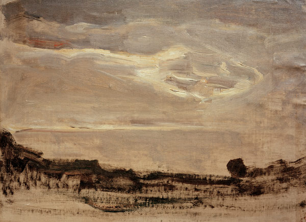 Abendhimmel mit Wolke von Piet Mondrian