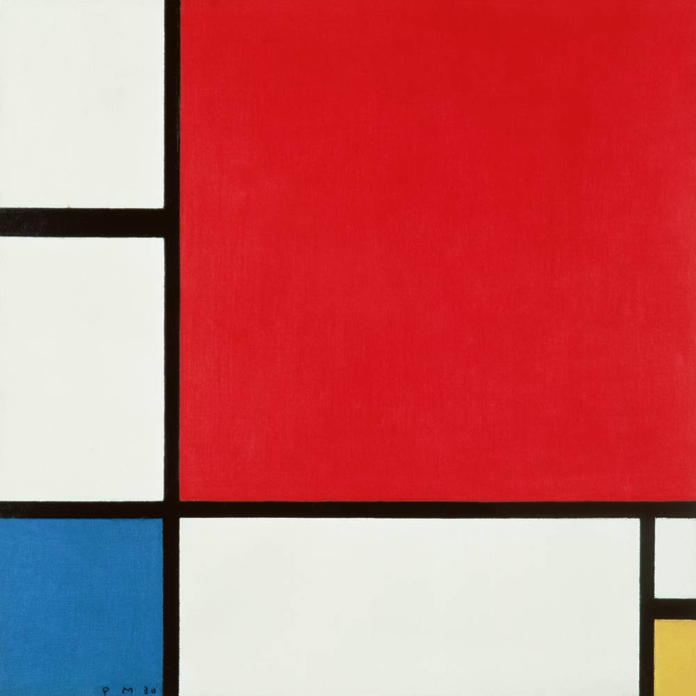 Komposition in Rot, Blau… von Piet Mondrian