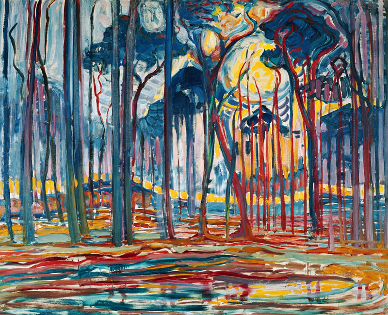 Wald bei Oele von Piet Mondrian