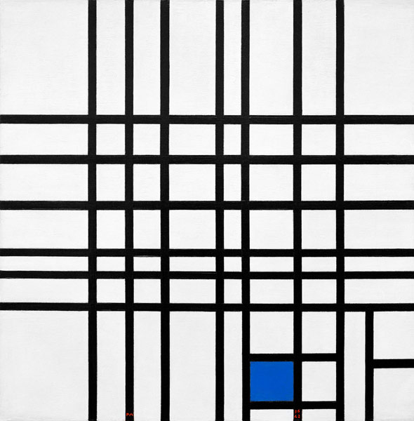 Komposition Nr. 12; Blau von Piet Mondrian