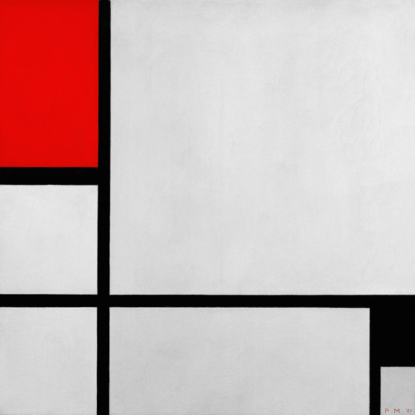 Komp. Rot Schwarz von Piet Mondrian