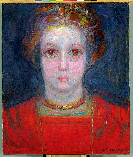 Portrait of a Girl in Red von Piet Mondrian
