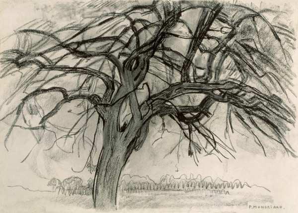 Preliminary Study for Evening: The Red Tree 1908