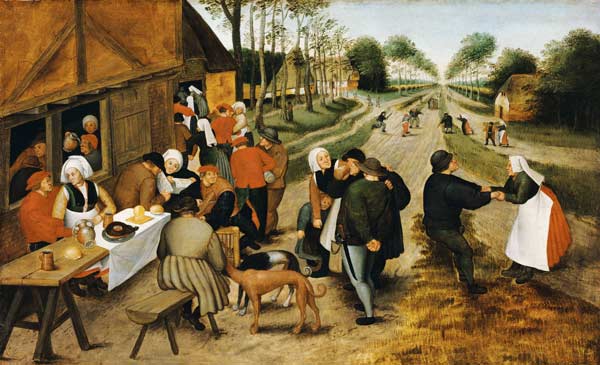 Peasants At A Roadside Inn von Pieter Brueghel d. Ä.