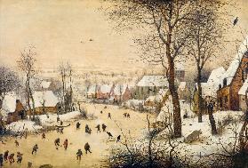 Winter Landscape with Skaters and a Bird Trap 1565