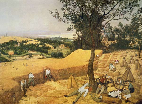 Zyklus der Monatsbilder - Die Kornernte (Monat Juli) von Pieter Brueghel d. Ä.
