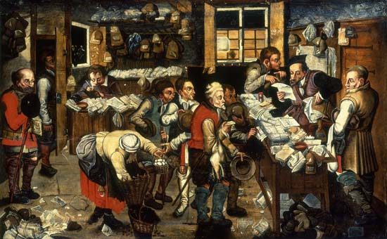 Die Ablieferung des Zehnten von Pieter Brueghel d. J.