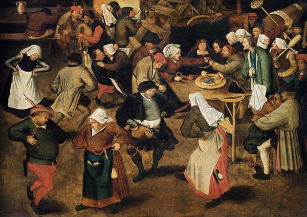 Der Hochzeitstanz in der Scheune. von Pieter Brueghel d. J.