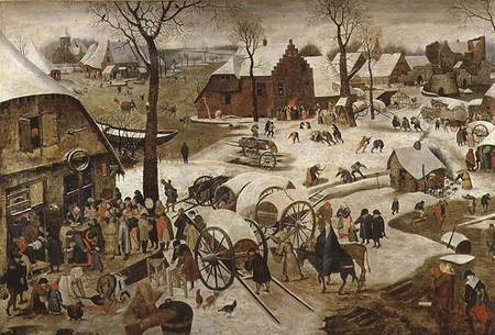 The Payment of the Tithe or The Census at Bethlehem  (for detail see 89722) von Pieter Brueghel d. J.