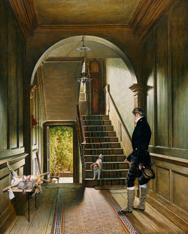 Die Treppe in Londoner Residenz des Künstlers von Pieter Christoffel Wonder