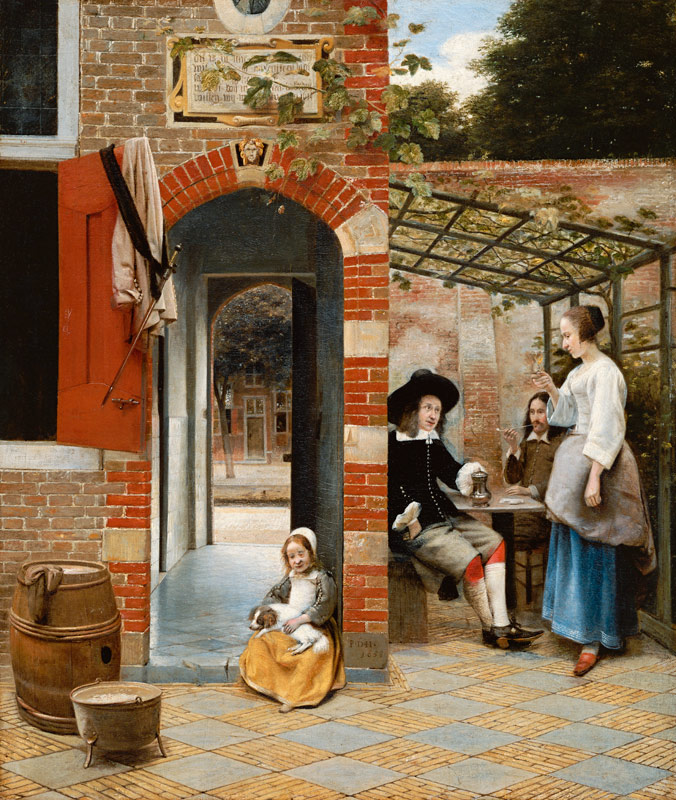 The Courtyard of a House in Delft von Pieter de Hooch