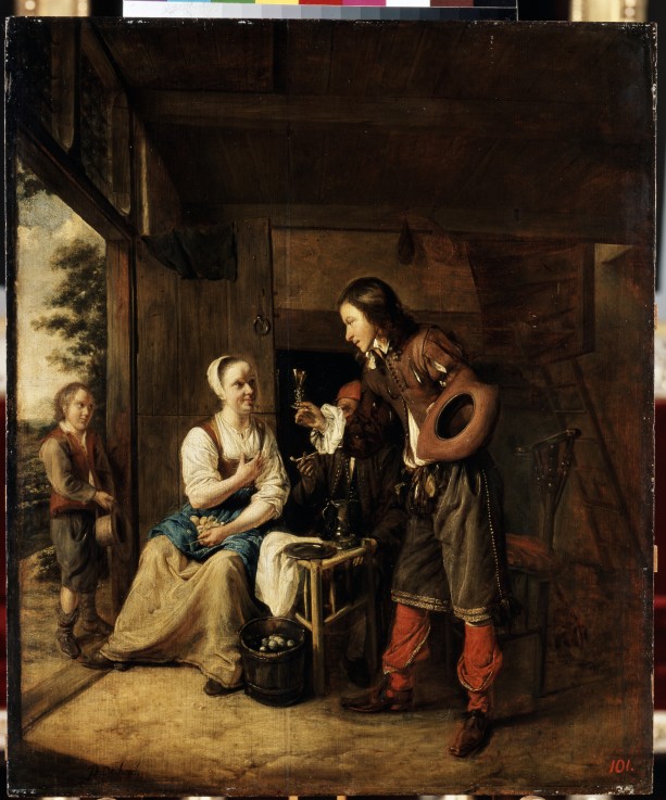 Soldat und Dienerin von Pieter de Hooch