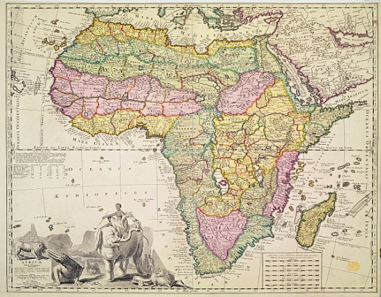 Map of Africa von Pieter Schenk