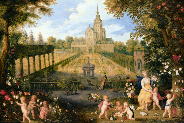 Flora im Garten Blumen und Bäume von Jan Brueghel d.J. von Pieter van Avont