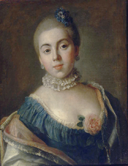 Bildnis der Prinzessin A. Golitzina (1739-1816) von Pietro Antonio Conte Rotari