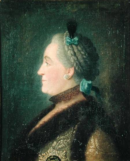 Portrait of Catherine II (1729-1796) of Russia von Pietro Antonio Conte Rotari