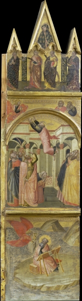 Johannes Ev. auf Patmos, seine Himmelfahrt von Pietro Lorenzetti