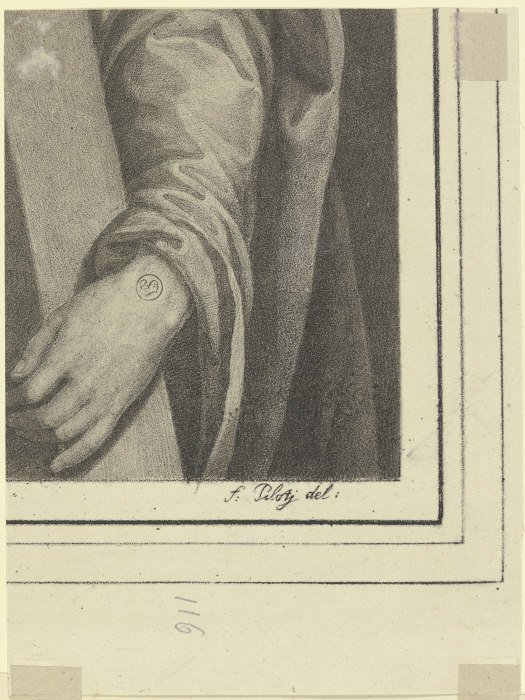 Christus und das Schweißtuch der Veronika (Fragment), aus der Folge "Königlich Baierischer Gemälde-S von Ferdinand Piloty