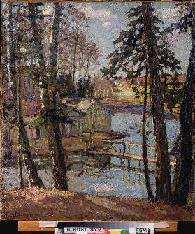 Kleiner Teich im Frühling 1917