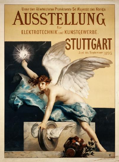 Ausstellungsplakat Elektrotechnik und Kunstgewerbe 1896