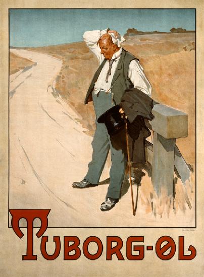 Werbeplakat für Tuborg-Bier von Erich Henningsen 1900
