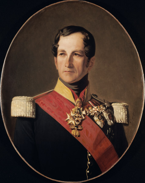 Portrait of Leopold I (1790-1865) of Saxe-Cobourg-Gotha in the Uniform of a Cuirassier von Polydore Beaufaux