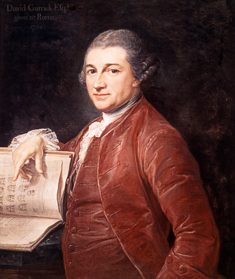 Portrait of David Garrick (1717-79) von Pompeo Girolamo Batoni