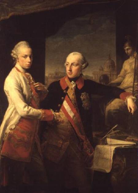 Kaiser Joseph II (1741-90), and the Grand Duke Leopold of Tuscany, 1769 von Pompeo Girolamo Batoni