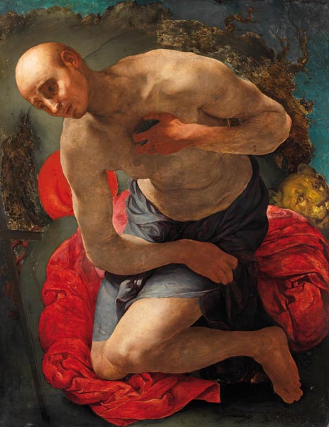 Der hl. Hieronymus als Büßer. von Jacopo Pontormo, Carucci da