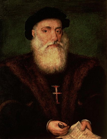 Portrait presumed to be of Vasco da Gama (1469-1524) c.1524 von Portuguese School