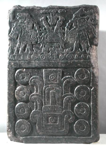 Dedication Stone commemorating the amplification of the Templo Mayor von Pre-Columbian