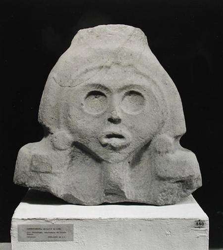 Head of Centeocihuatl, Goddess of Maize, Huastecan von Pre-Columbian