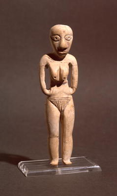 Figurine of a naked woman, from the Badarian or early Neolithic period, c.4000 BC (ivory) von Predynastic Period Egyptian