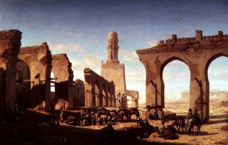 Ruins of the Mosque of the Caliph El Haken, Cairo von Prosper Marilhat