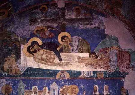 The Mourners at the Cross, from the Cathedral of the Transfiguration of the Saviour von Pskov school