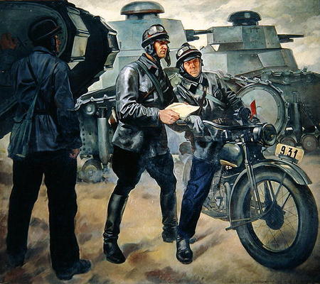 Tank Men, 1928 (oil on canvas) von Pyotr Mitrofanovich Shukhmin