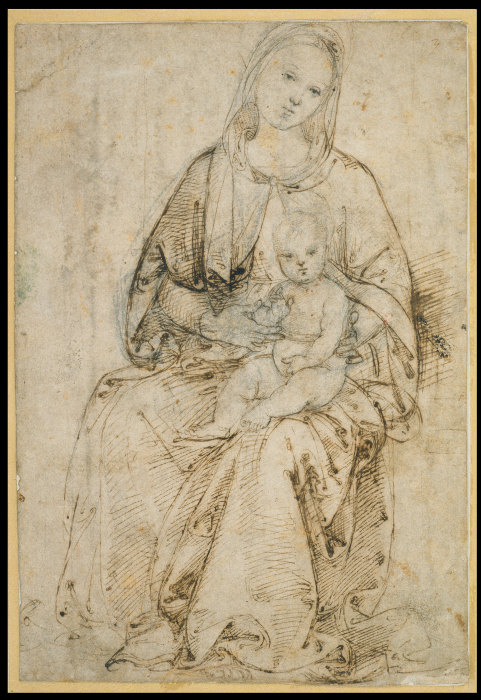 Sitzende Madonna mit Kind von Raffael