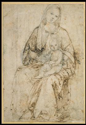 Sitzende Madonna mit Kind