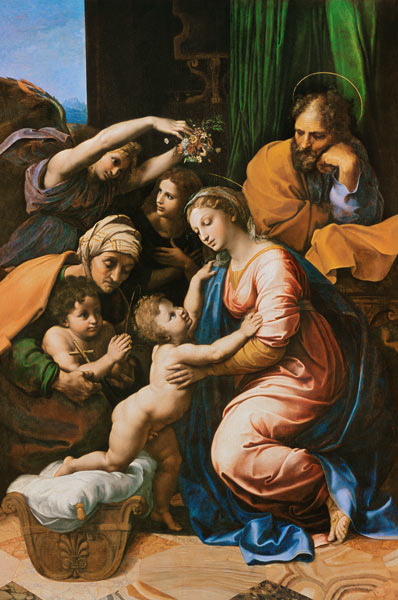 Heilige Familie (Die grosse Heilige Familie Franz I.) von Raffael - Raffaello Santi