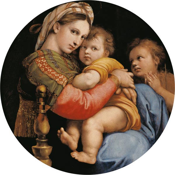 Madonna della Sedia (Tondo) von Raffael - Raffaello Santi