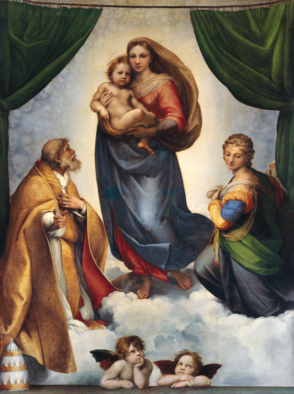 Sixtinische Madonna von Raffael - Raffaello Santi