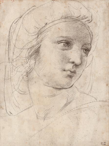 Kopf einer Muse. von Raffael - Raffaello Santi
